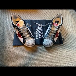 Golden Goose Superstar Black pony red